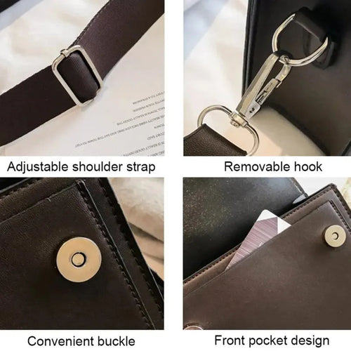 AURELIA™ Classic PU Leather Crossbody Flap Bag