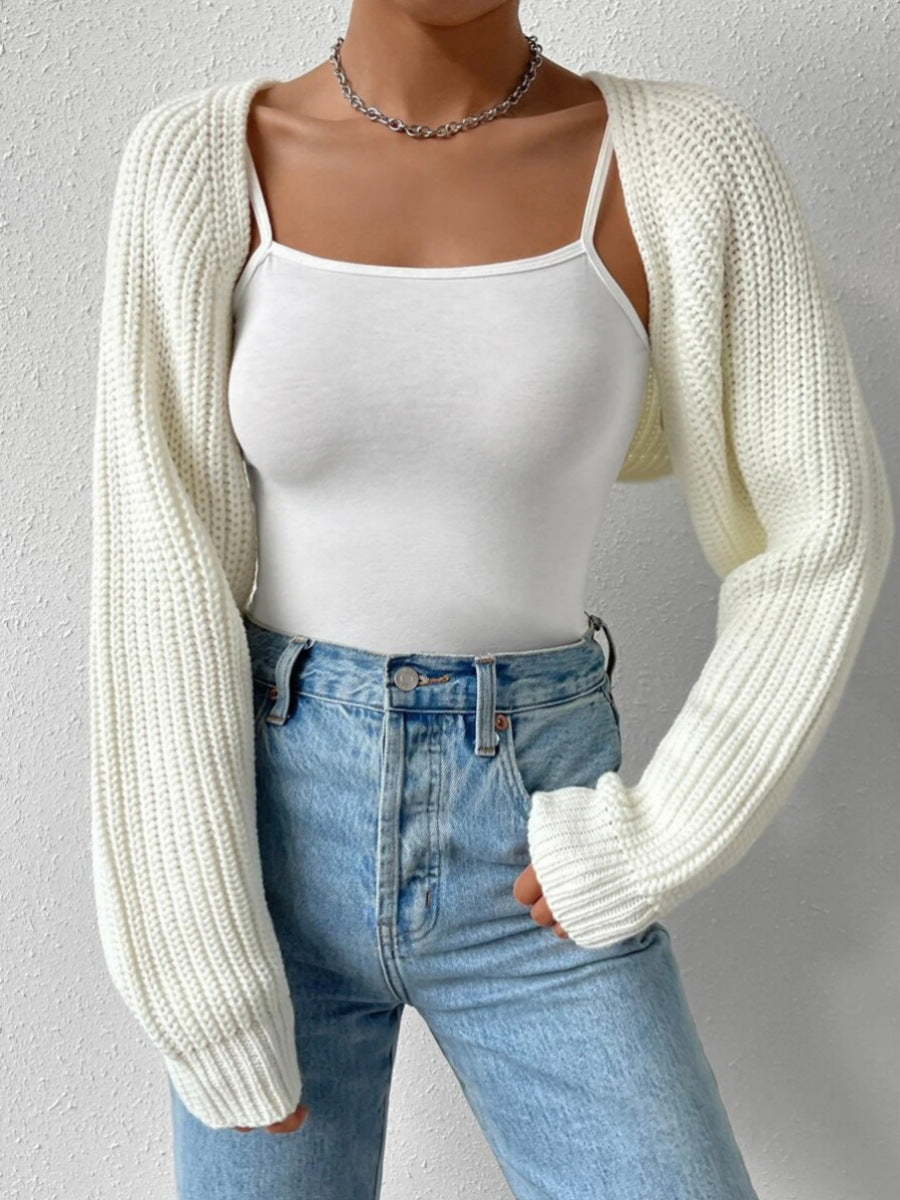 LuxeRib™ Open Front Cropped Cardigan Bolero