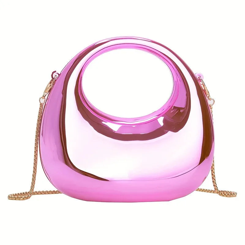 VELURE™ GoldGlow Acrylic Evening Clutch Bag
