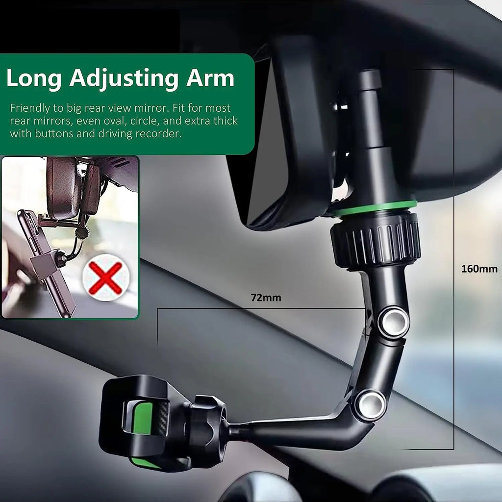 AURAVIEW™ 360 Rearview Mirror Phone Mount