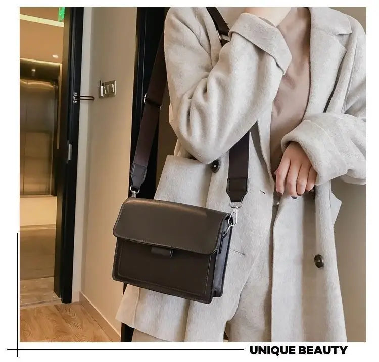 AURELIA™ Classic PU Leather Crossbody Flap Bag