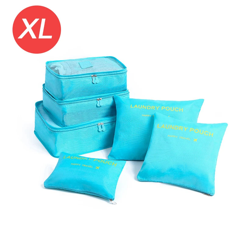 TRAVORA™ 6-Piece Travel Packing Organizer Set