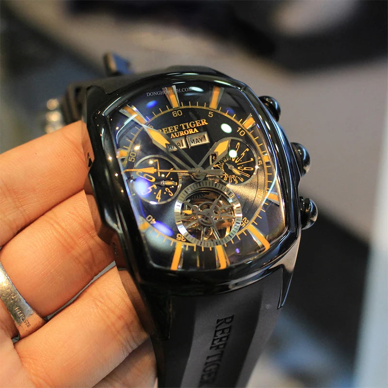 NOIRVANT™ Tourbillon Barrel Automatic Watch