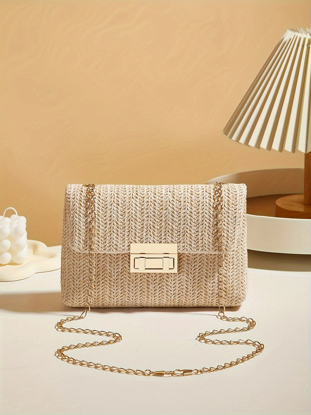 SOLÉVIA™ Handwoven Straw Shoulder Crossbody Bag