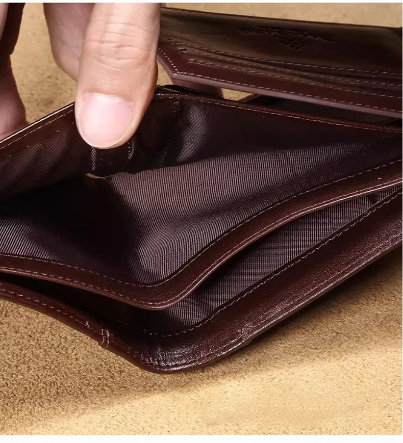 MANBANG™ Classic Genuine Leather Slim Wallet for Men