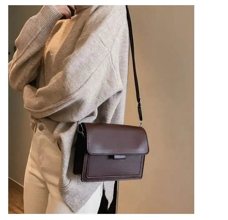 AURELIA™ Classic PU Leather Crossbody Flap Bag