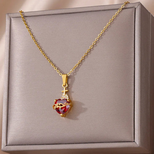 AURÉLIA™ Zircon Heart Cross Necklace