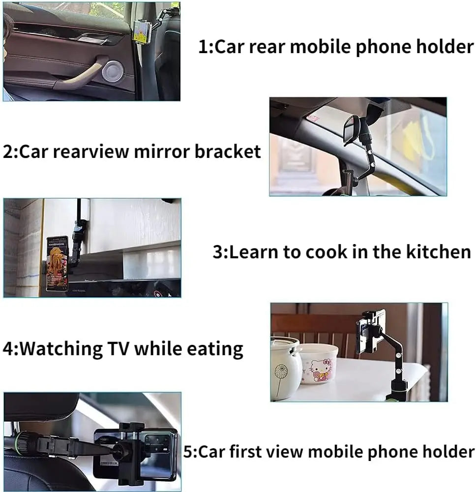 AURAVIEW™ 360 Rearview Mirror Phone Mount