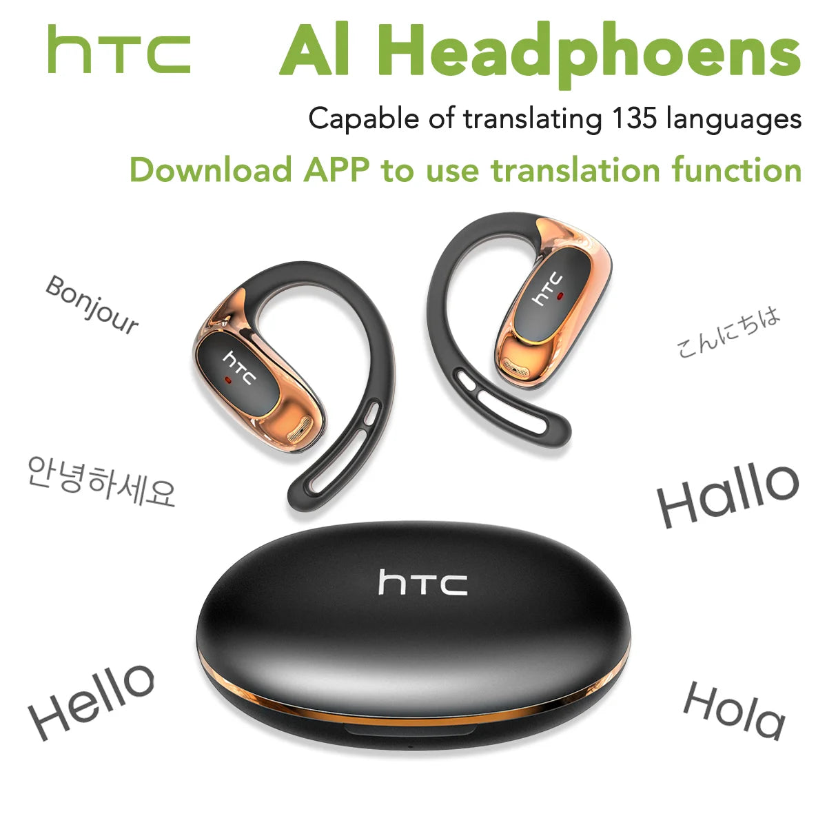 NEXORA™ AI Translation OWS Bluetooth Earhook Earphones