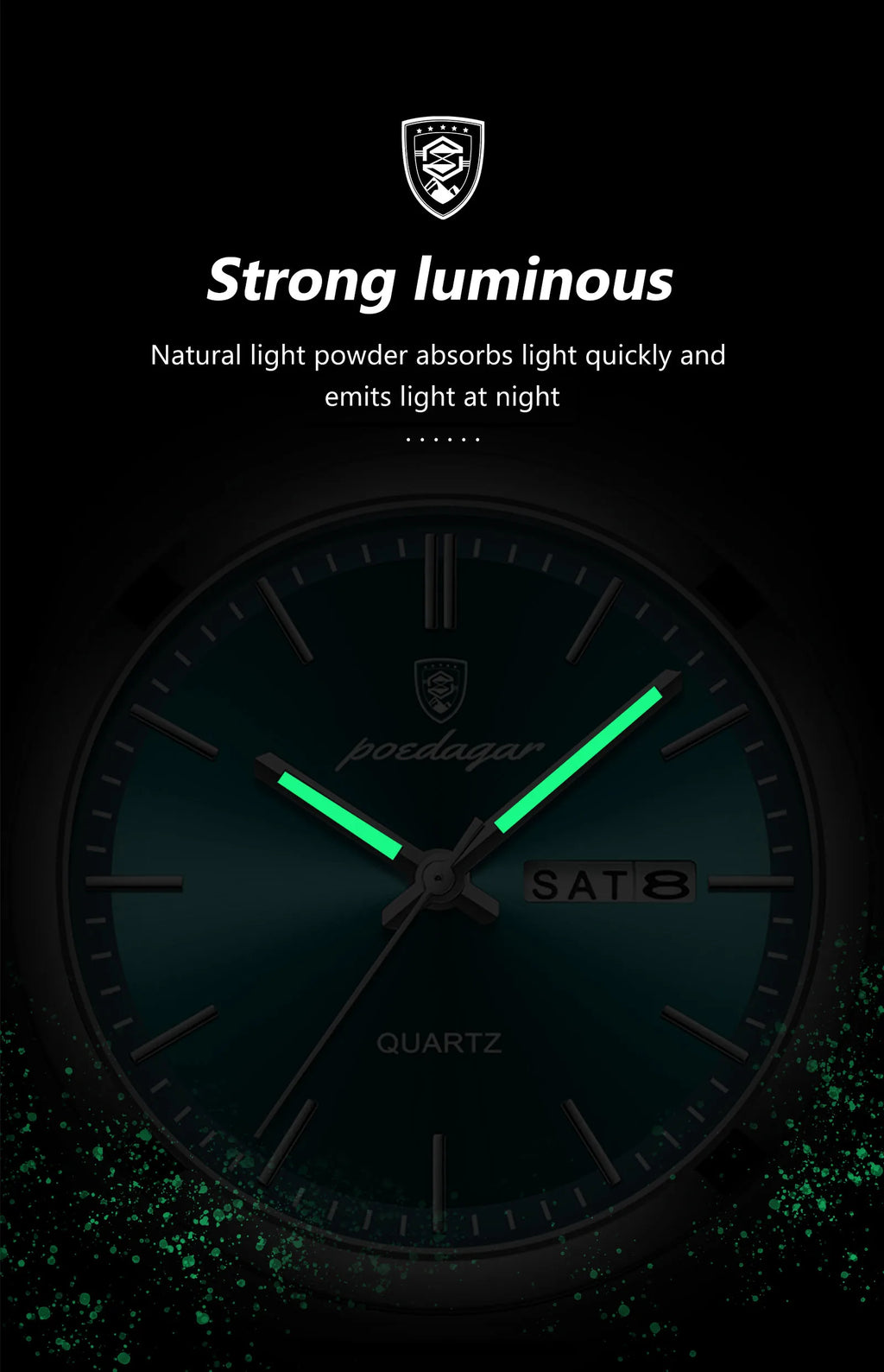 POEDAGAR™ Luxury Stainless Steel Quartz Luminous Men’s Watch
