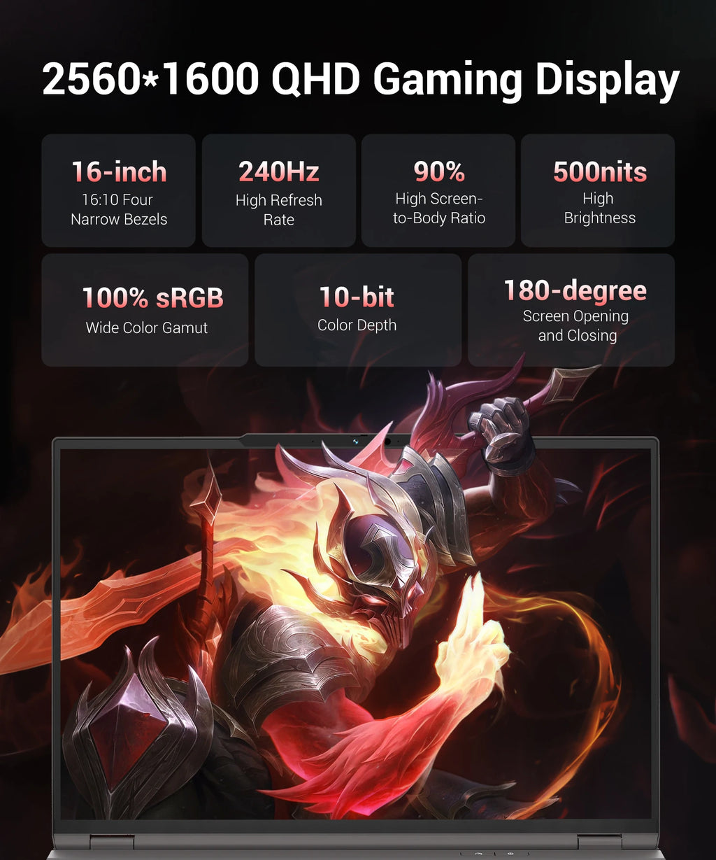 FIREBAT HUAN 16 Pro™ Ryzen 7 RTX 5060 Gaming Laptop