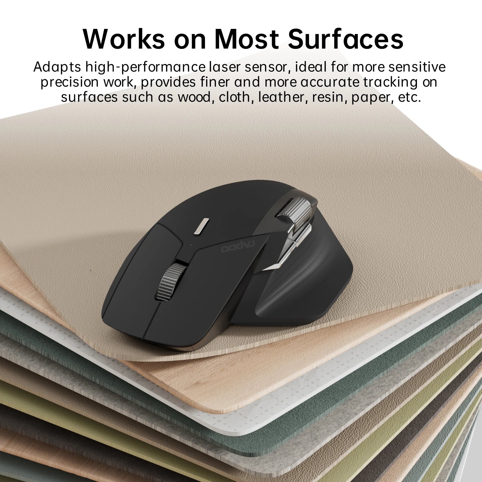 RAPOO™ MT760 Multi-Device Ergonomic Wireless Mouse