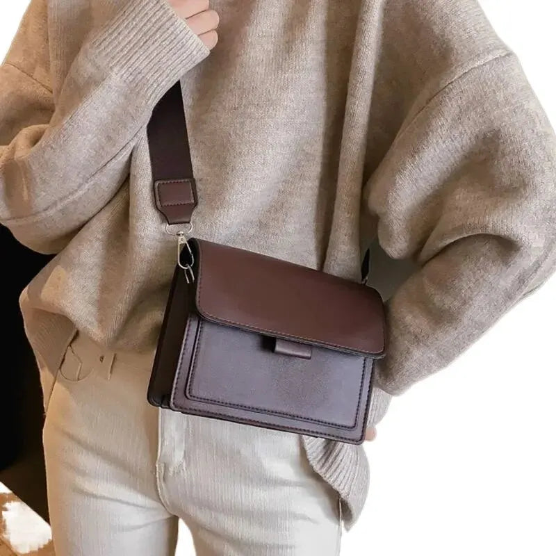 AURELIA™ Classic PU Leather Crossbody Flap Bag