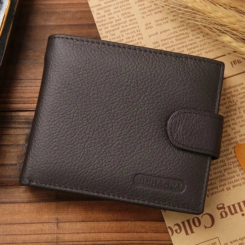 AURION™ Genuine Cowhide Leather Slim Wallet for Men