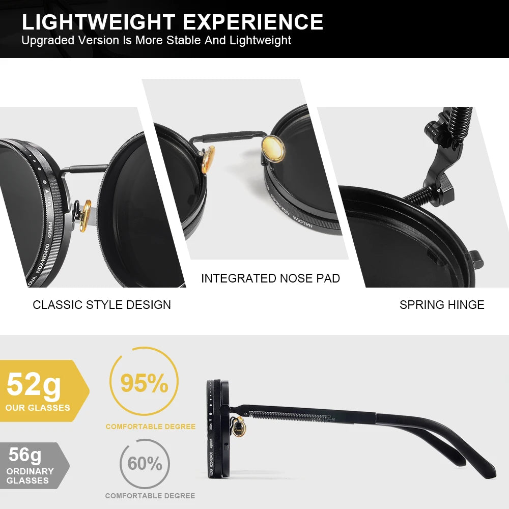 CRIXALIS™ Polarized Adjustable Dimming Round Sunglasses