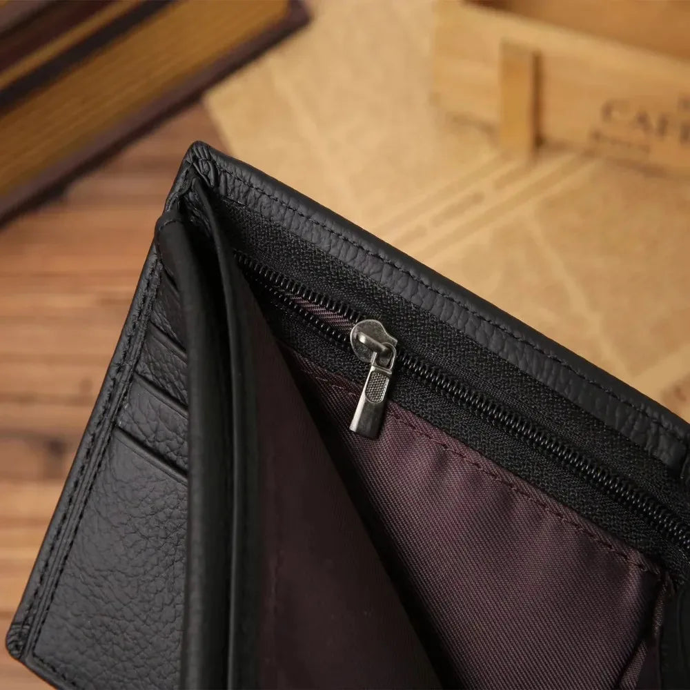 AURION™ Genuine Cowhide Leather Slim Wallet for Men