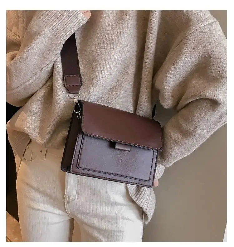 AURELIA™ Classic PU Leather Crossbody Flap Bag