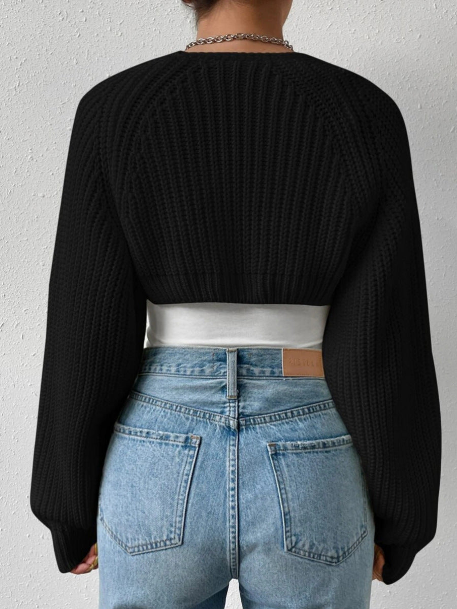 LuxeRib™ Open Front Cropped Cardigan Bolero