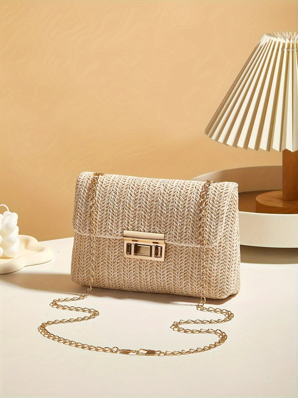 SOLÉVIA™ Handwoven Straw Shoulder Crossbody Bag