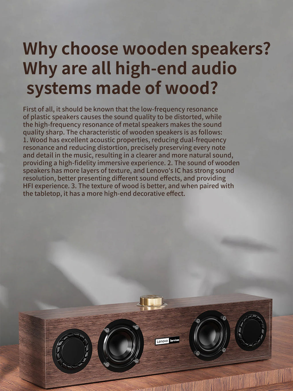 LENOVO™ C02 Retro Bluetooth Speaker