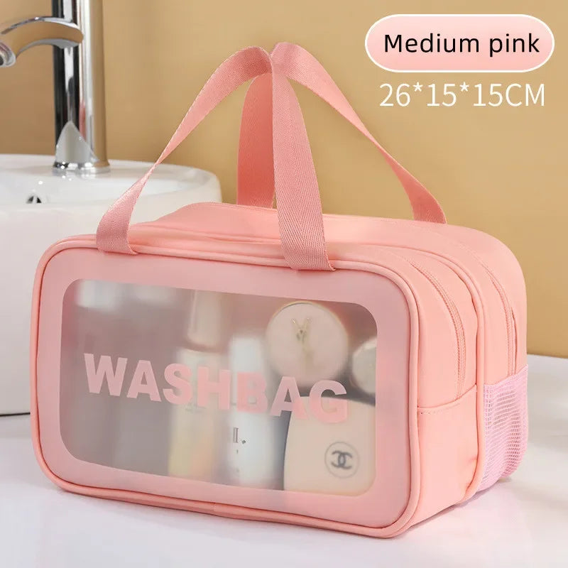 LUXORA™ ClearView Dry-Wet Makeup Travel Bag