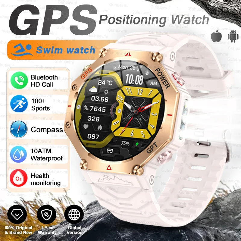 T-Rex 3 Ultra Military-Grade Smartwatch – GPS, 10ATM Waterproof, Compass & Altimeter, AMOLED HD Call
